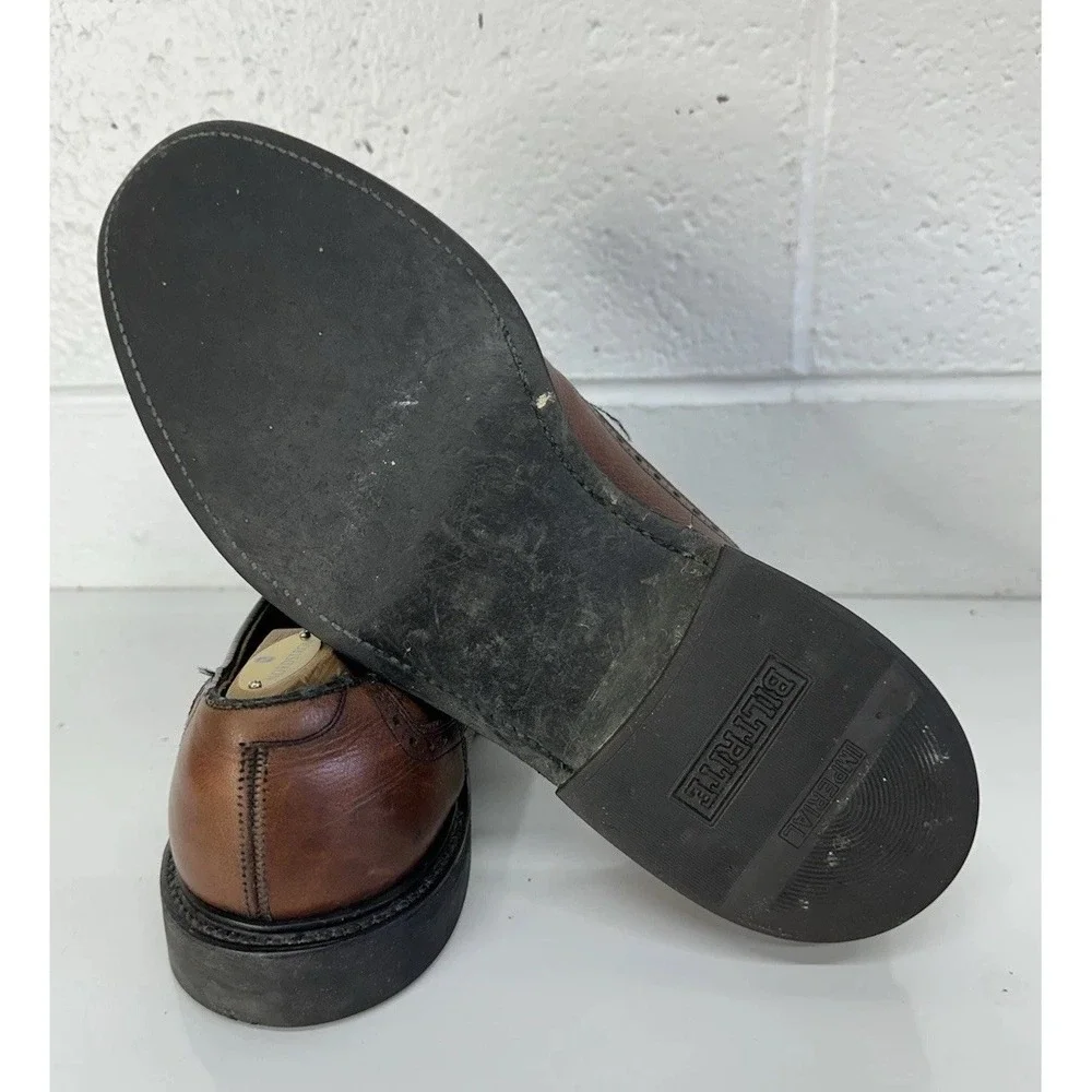 VTG 60s Pedwin Brown Leather Longwing Boucher‎ Gunboat Dress Shoes / Men's 10.5